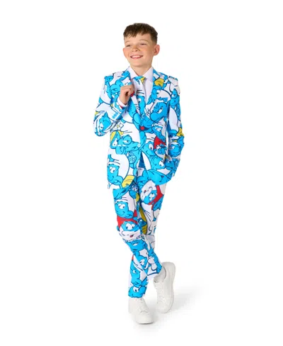 Opposuits Big Boys Smurfs Suit In Blue