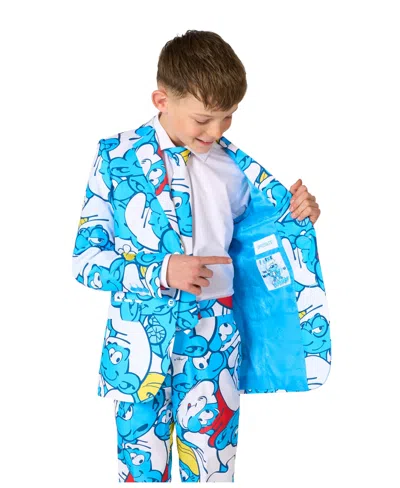 Opposuits Big Boys Smurfs Suit In Blue