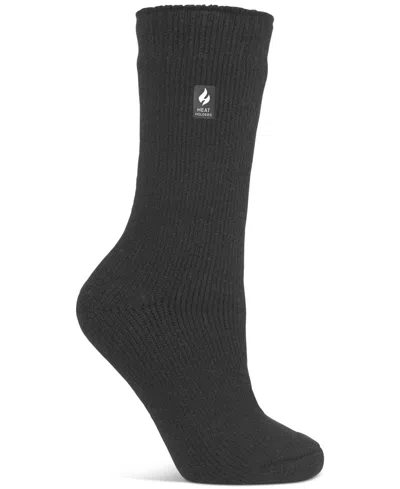 Heat Holders Lite Dahlia Womens 1 Pair Crew Socks In Gray