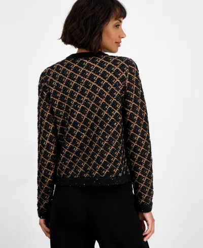 Anne Klein Wool-blend Cardigan In Multi