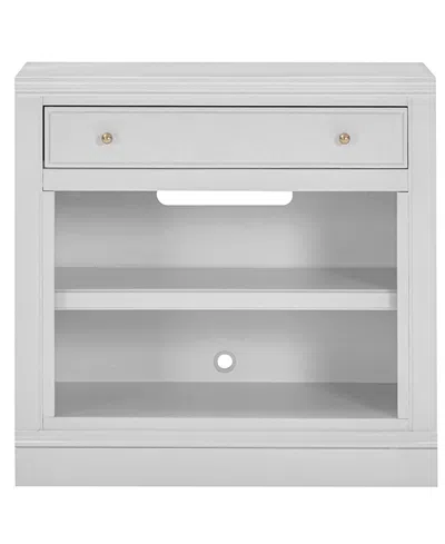 Macy's Furniture 31" Wooden Amren Open Base Console With Drawer In White