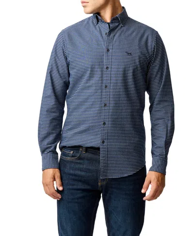 Rodd & Gunn Slim Fit Gunn Check Oxford 5 Long Sleeve Shirt In Blue