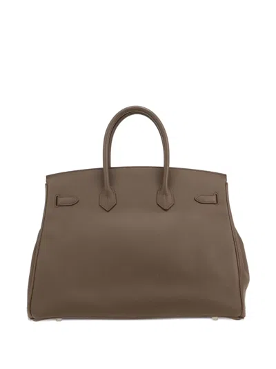 Pre-owned Hermes Birkin Handbag In Gray