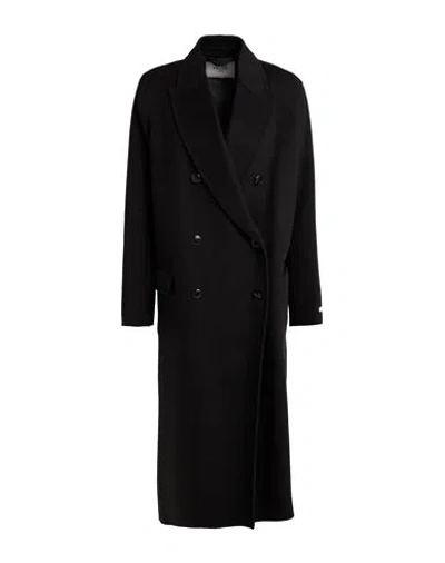Paltò Woman Coat Black Size 10 Wool, Acrylic, Polyester, Polyamide In Black