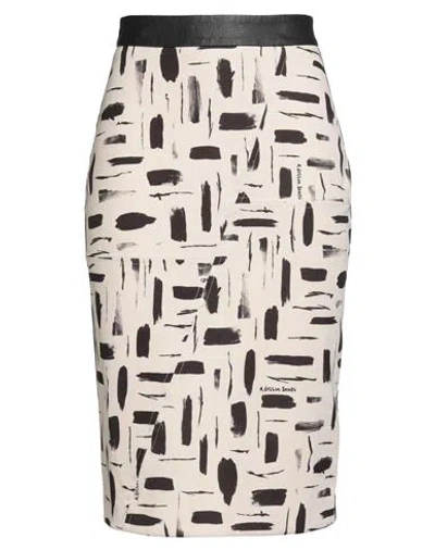 Alessia Santi Woman Midi Skirt Beige Size 6 Viscose, Polyester, Elastane In Neutral