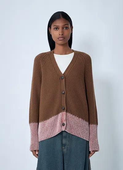 Marni Cardigan With "color Block" Pattern In Brown