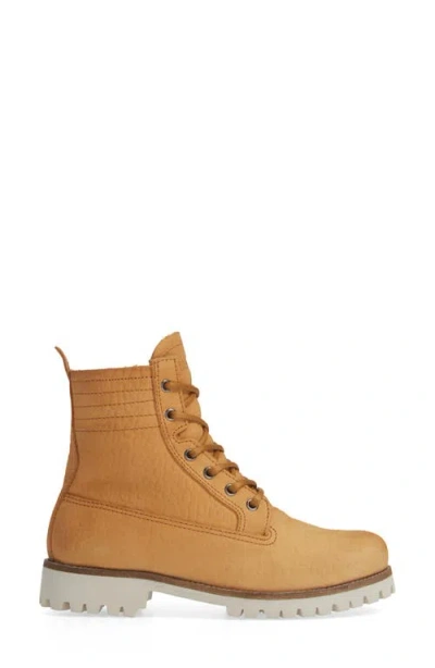 Blackstone Ol22 Lace-up Boot With Genuine Shearling Lining In Gold