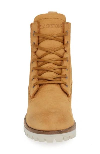 Blackstone Ol22 Lace-up Boot With Genuine Shearling Lining In Gold