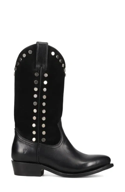 Frye Billy Stud Western Boot In Black