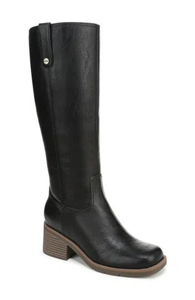 Dr. Scholl's Women's Joplin Square Toe Block Heel Riding Tall Boots In Black