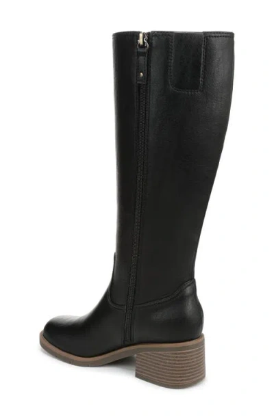Dr. Scholl's Women's Joplin Square Toe Block Heel Riding Tall Boots In Black