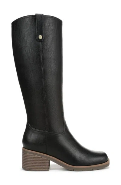 Dr. Scholl's Women's Joplin Square Toe Block Heel Riding Tall Boots In Black