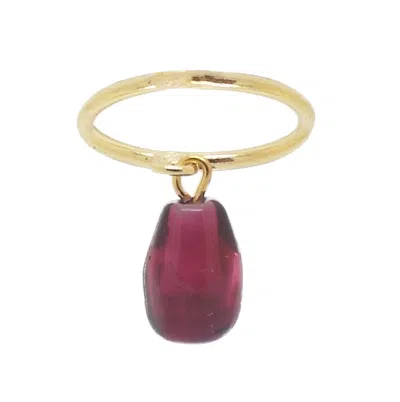 Salome Women's Red / Yellow / Green Persephone Pomegranate Ring In Gold