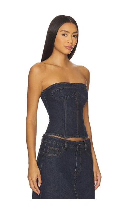 Lioness Sweetness Seam Detail Bandeau Top In Animal Print