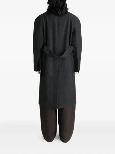 Lemaire Raglan Sleeve Coat Clothing In Black
