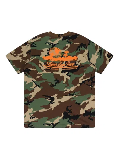 Aimé Leon Dore Multicolor Camo Unisphere T-shirt In Multi