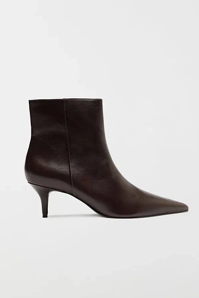 Schutz Mikki Pointed Toe Bootie In Brown