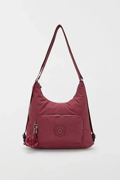 Kipling Yenna Nylon Convertible Bag In Lounge Wine, Women's At Urban Outfitters In Burgundy
