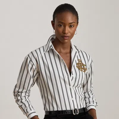 Ralph Lauren Women's Relaxed Fit Striped Shirt In Multi