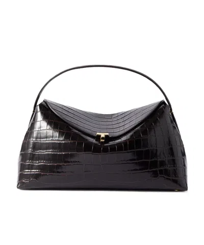 Totême Leather Handbag Featuring Adjustable Strap In Black