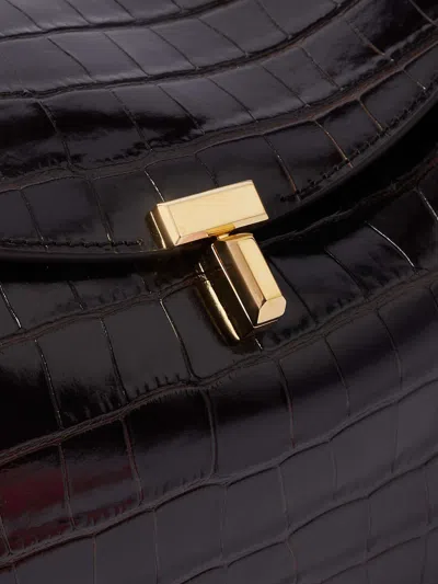 Totême Leather Handbag Featuring Adjustable Strap In Black