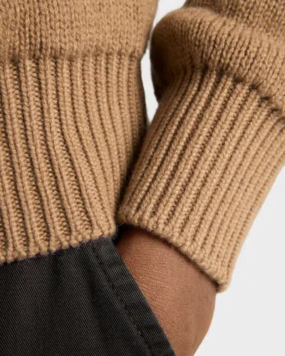 Prada Cashmere Crew-neck Sweater In Brown