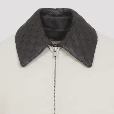 Bottega Veneta Insulated Nylon Jacket Featuring Quilted Collar In White