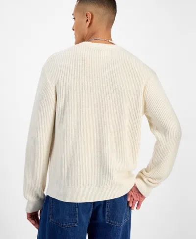 Mode Of One Men's Regular-fit Crewneck Sweater, Created For Macy's In White