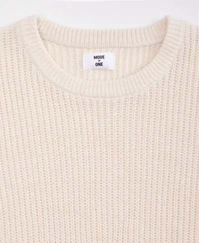 Mode Of One Men's Regular-fit Crewneck Sweater, Created For Macy's In White