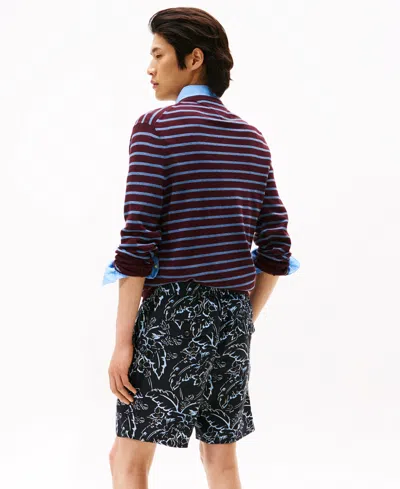 Tommy Hilfiger Men's Patterned 7" Linen Shorts In Multi