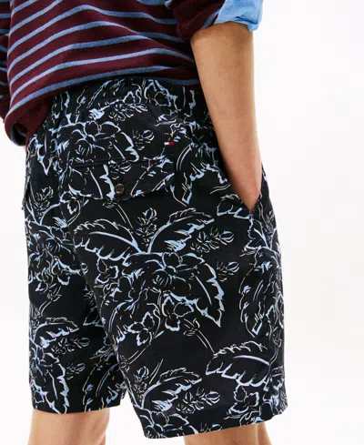 Tommy Hilfiger Men's Patterned 7" Linen Shorts In Multi