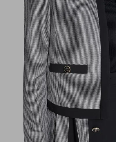 Karl Lagerfeld Women's Gingham Framed Jacket In Gray