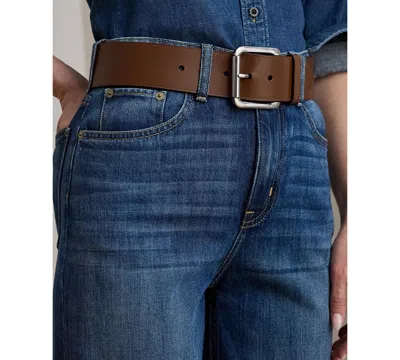 Ralph Lauren Women's High-rise Wide-leg Rigid Denim Jeans In Blue