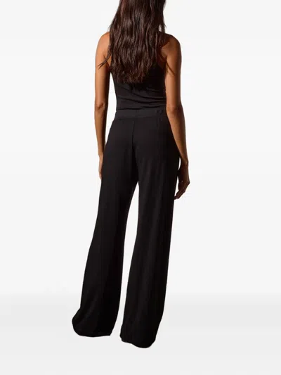 James Perse Vintage French Terry Wide Leg Sweatpants In Black