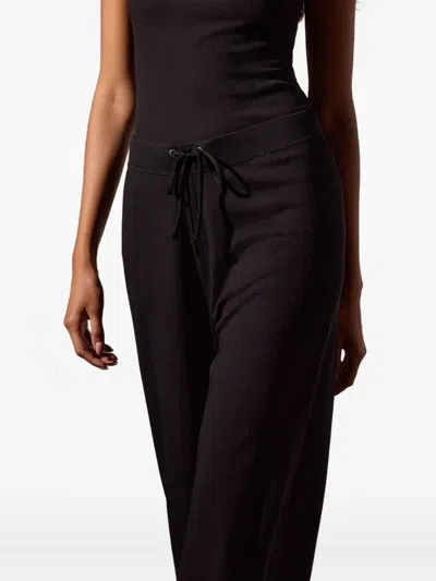 James Perse Vintage French Terry Wide Leg Sweatpants In Black