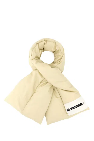 Jil Sander Cream Polyester Scarf In Neutral