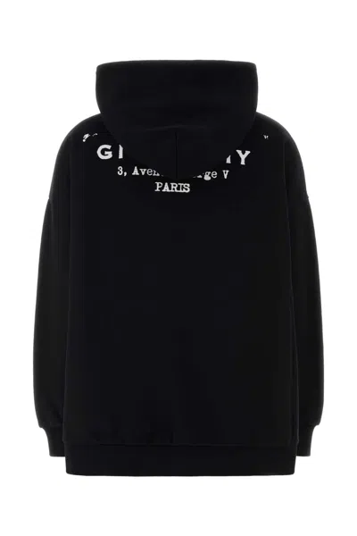 Givenchy Oversized Hooded Sweatshirt Kangaroo Pocket In Black