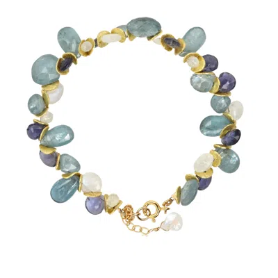 Lori Kaplan Design Women's Green / Blue Moonlit Signature Bracelet In Multi
