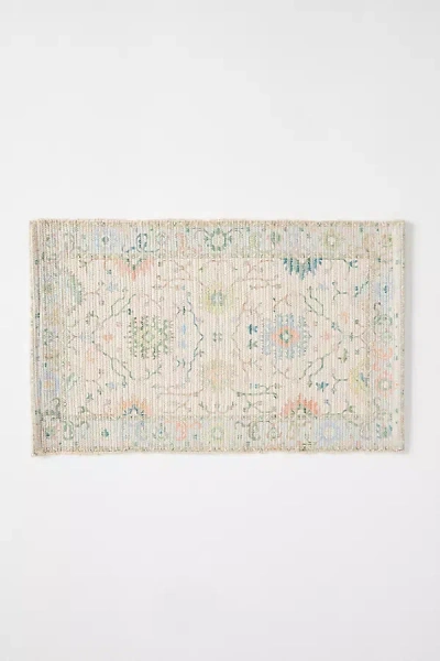 Anthropologie Madeira Cotton Printed Bath Mat In Multi