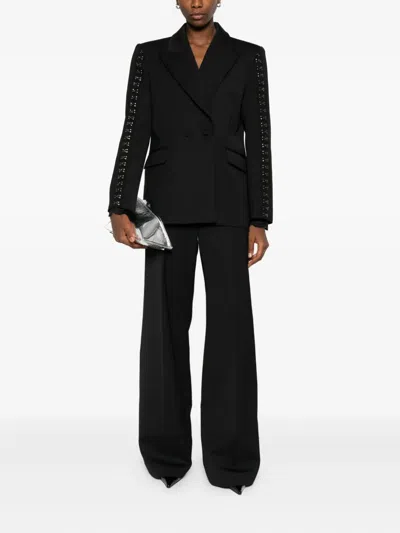 缀饰双排扣夹克