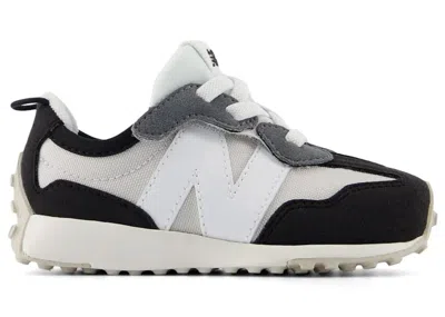 Pre-owned New Balance 327 Hook And Loop Black Sneakers In Grey Matter/white In Multi