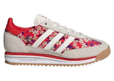 Pre-owned Adidas Originals Sl 72 Rs Liberty London Floral Red Sneakers In Off White/alumina