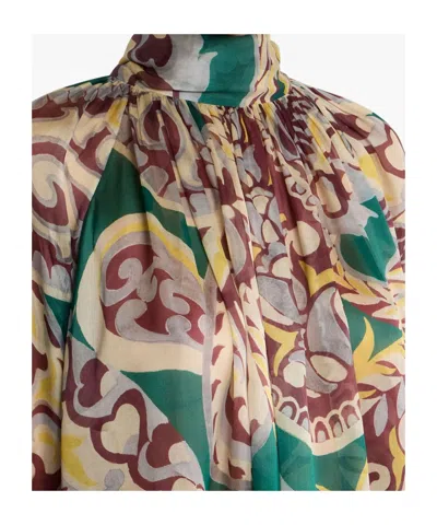 Etro Blouse Highnack With Pasley Motif Shirts White In Multi