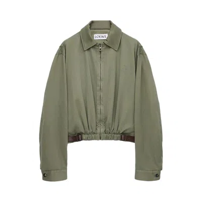 Pre-owned Loewe Belted Jacket 'khaki Green' | Men's Size 50