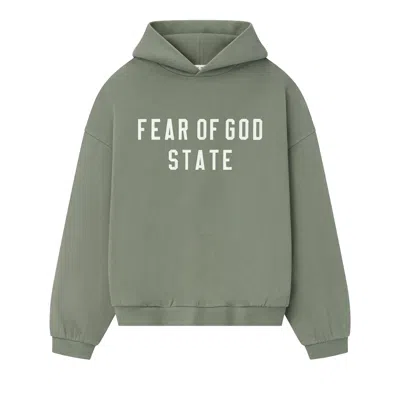 Pre-owned Essentials Fear Of God  90s Hoodie 'moss' | Tan | Men's Size Xl In Brown