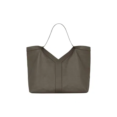 Pre-owned Saint Laurent Y Large Tote In Smooth Leather 'light Musk' | Brown | Men's Size Onesize