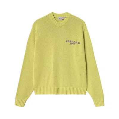 Pre-owned Carhartt Wip Helix Sweater 'fandoghi' | Yellow | Men's Size M