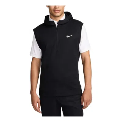 Nike Tour Golf Vest Hoodie 'black White' In Multi