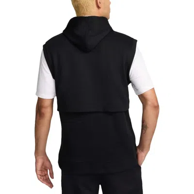 Nike Tour Golf Vest Hoodie 'black White' In Multi