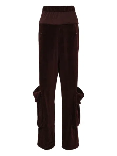 卷边裤腰丝绒工装裤